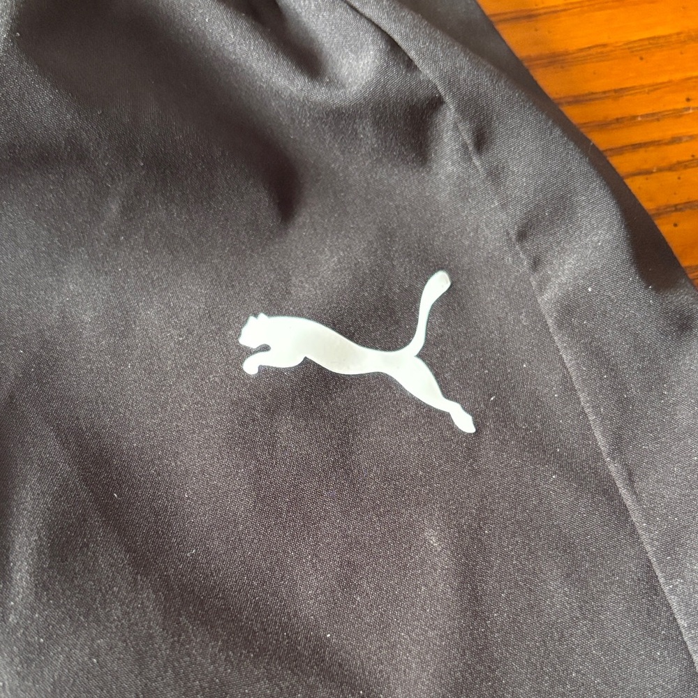 Puma Kids Black Shorts with White Logo Size 12 Month - Picture 6 of 7